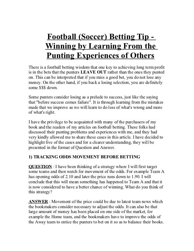 Football betting format questions and answers teach yourself to be