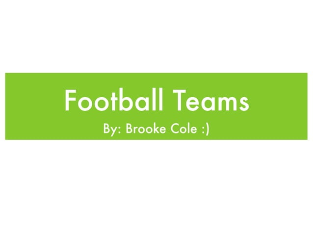 Football slideshow PPT