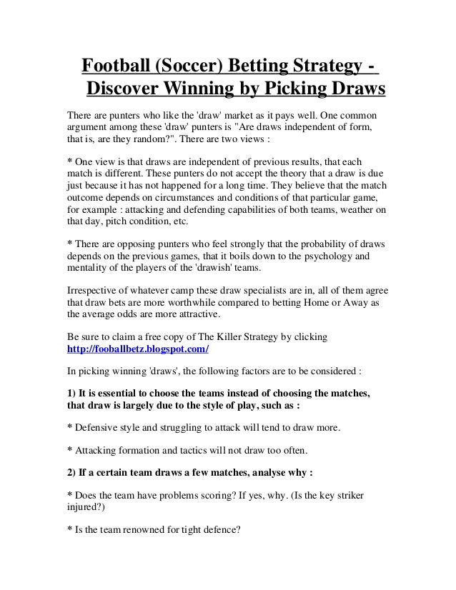 Soccer Betting System Soccer Betting System