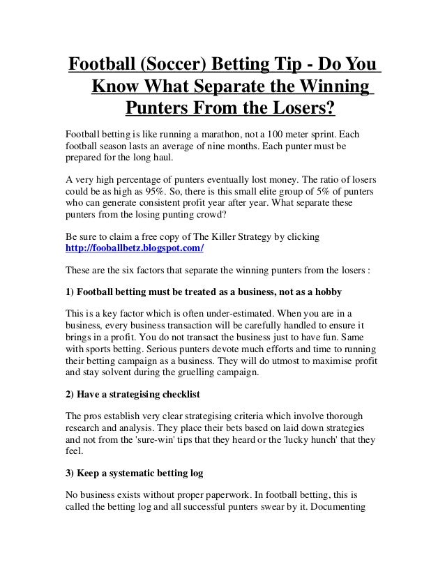 Successful Soccer Betting Strategies