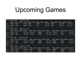 Upcoming Games 
 