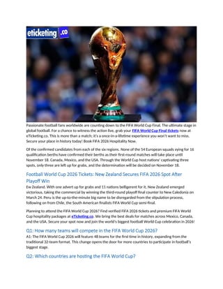 Football World Cup 2026 Infographic 18 of 48 Teams Secured for FIFA ...