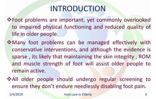 Structural and Functional foot problems in the elderly | PPTX