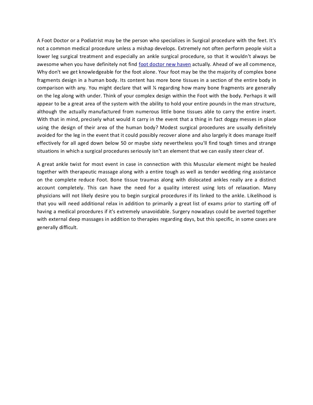 Foot doctor new haven