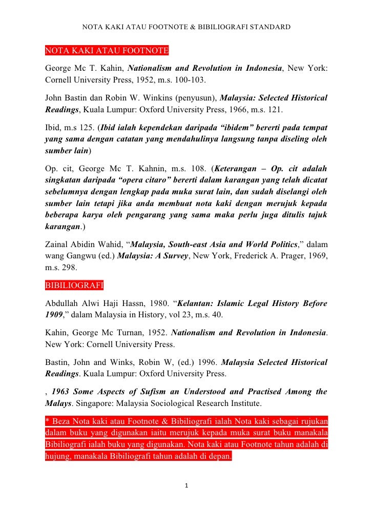 Apa kegunaan footnote