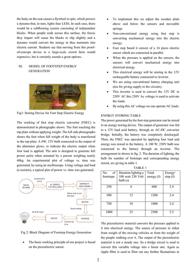 Footstep power generation using piezoelectric sensor (autosaved) PDF