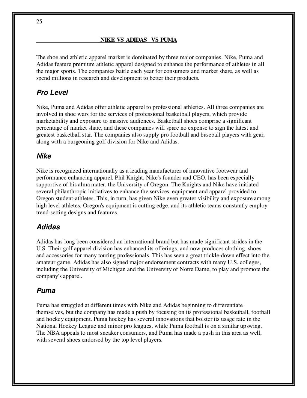 project report on footwear company