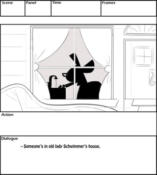 -- Someone’s in old lady Schwimmer’s house. 
 