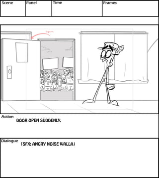 DOOR OPEN SUDDENLY. 
(SFX: ANGRY NOISE WALLA) 
 