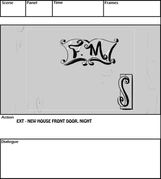 EXT - NEW HOUSE FRONT DOOR, NIGHT 
 