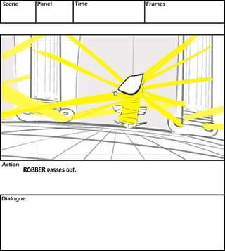 ROBBER passes out. 
text 
 