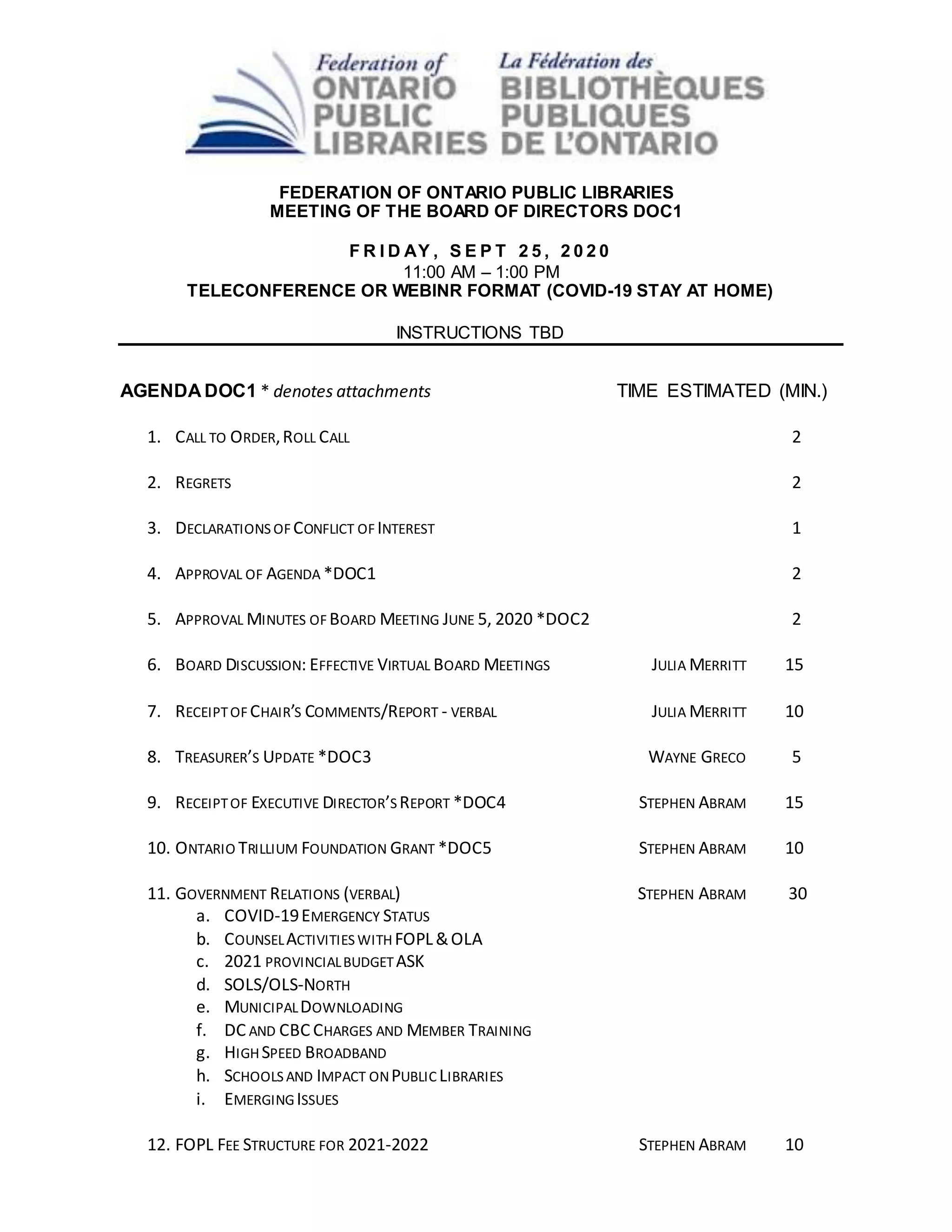 Fopl bo d-agenda-sept-25-2020 | PDF