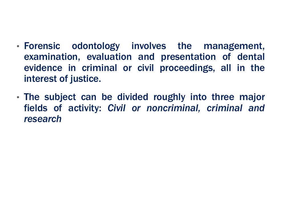 FORENSIC ODONTOLOGY ppt