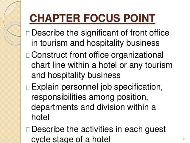 an introduction to the analysis of front office Introduction to front office importance of front office • an introduction to the company • the communications job specification is derived from job analysis. an introduction to the analysis of front office Introduction to front office importance of front office • an introduction to the company • the communications job specification is derived from job analysis.