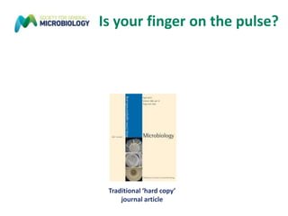 Is your finger on the pulse?
Traditional ‘hard copy’
journal article
 