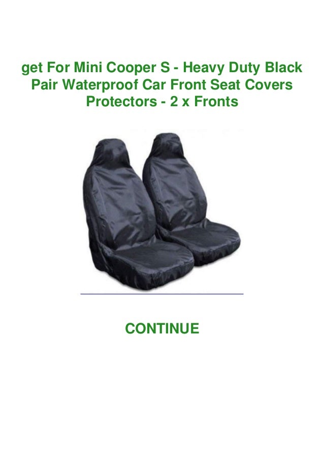 Heavy Duty Black Pair Waterproof Car 