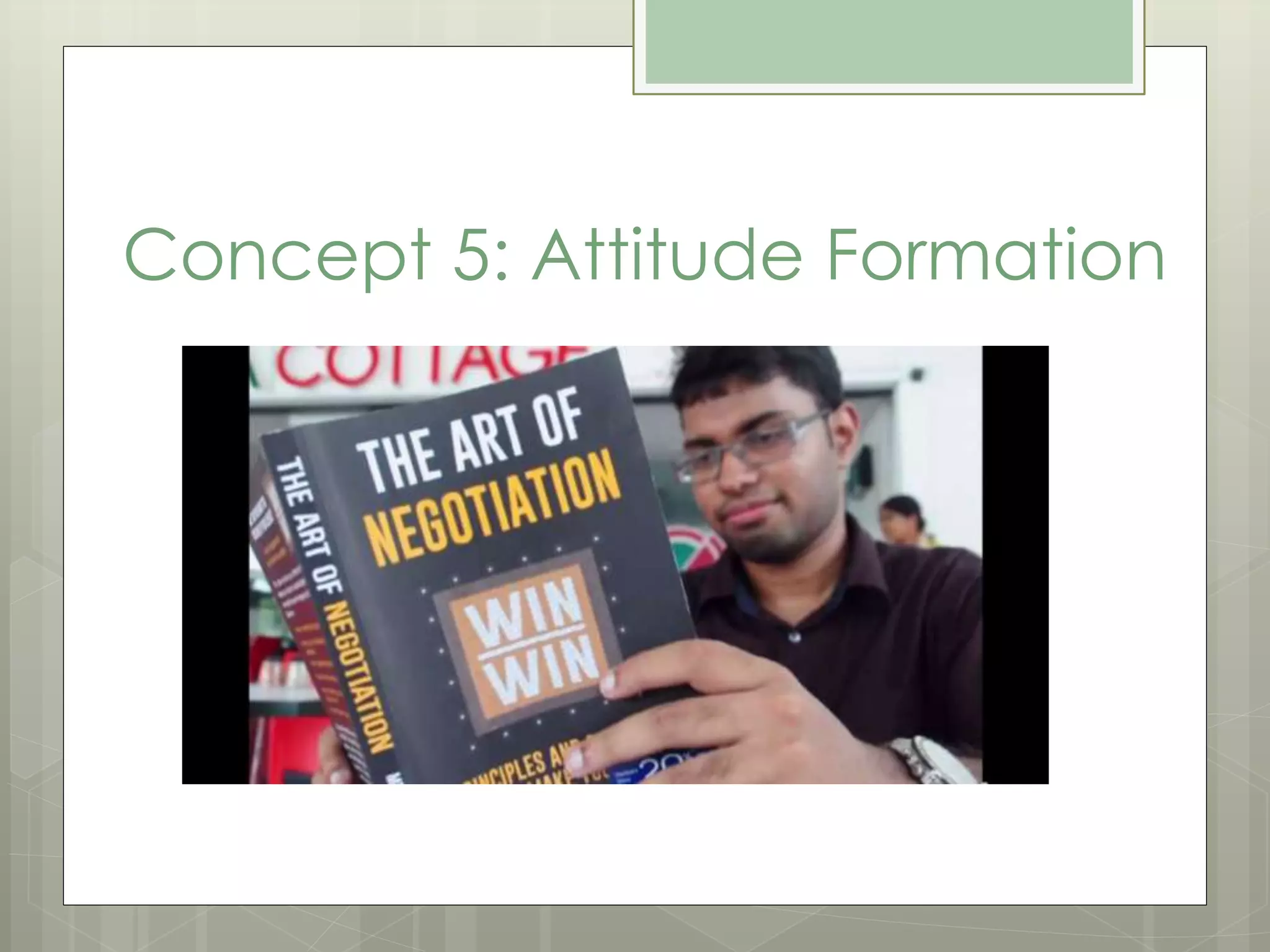 Concept 5: Attitude Formation 
 