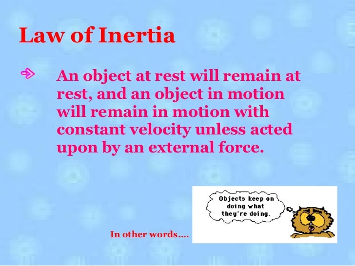 newtons laws of motion law of inertia