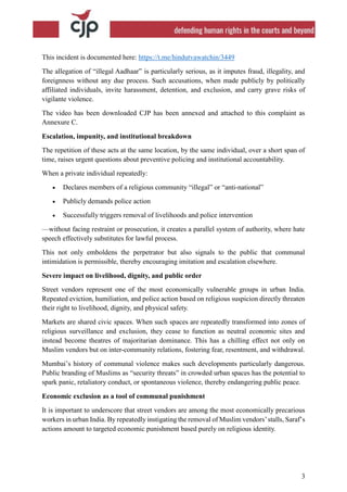 3
This incident is documented here: https://t.me/hindutvawatchin/3449
The allegation of “illegal Aadhaar” is particularly ...