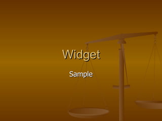 Widget Sample 