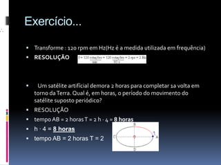 O movimento é repetitivo e, por isso, considerado periódico.