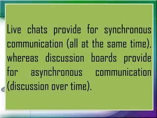Fora, discussion boards | PPTX