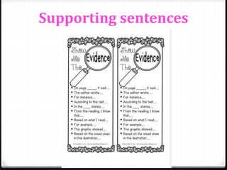 Supporting sentences
 