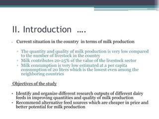Practices of feeding dairy animals by SNV Client farmers and some recommendations for promising technologies