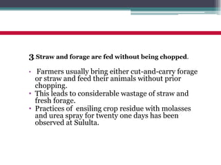 Practices of feeding dairy animals by SNV Client farmers and some recommendations for promising technologies