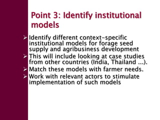 Forage seed supply in Ethiopia—Some thoughts on current status and how it might evolve