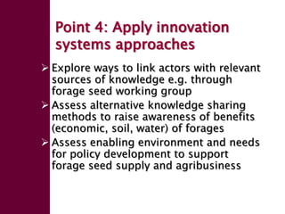 Forage seed supply in Ethiopia—Some thoughts on current status and how it might evolve