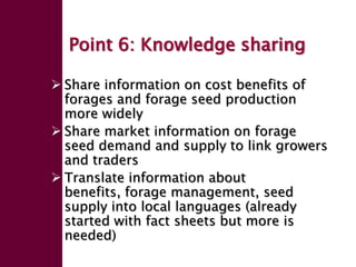 Forage seed supply in Ethiopia—Some thoughts on current status and how it might evolve