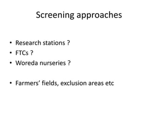 Forages and the gradual shift towards more intensive management