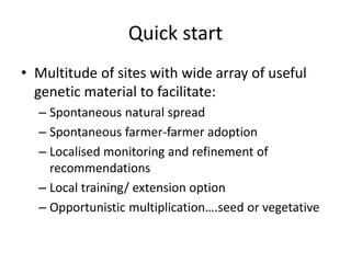 Natural resource management and forages