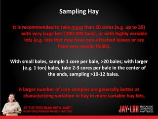 Jaylor: Forage Testing for Producers When, Where and How | PPT