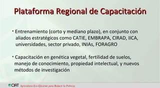 CIAT  Trabajando en red con los miembros de FORAGRO, para el fortalecimiento de la ciencia, la tecnología y la innovación agrícola en América Latina y el Caribe