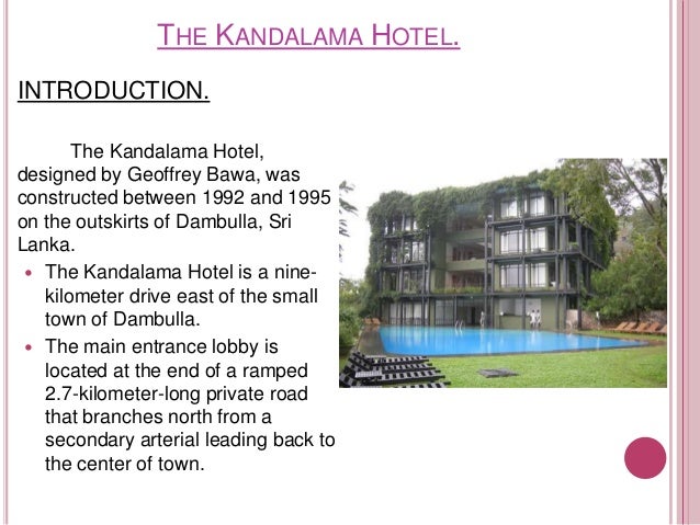 Kandalama hotel architecture case study picture