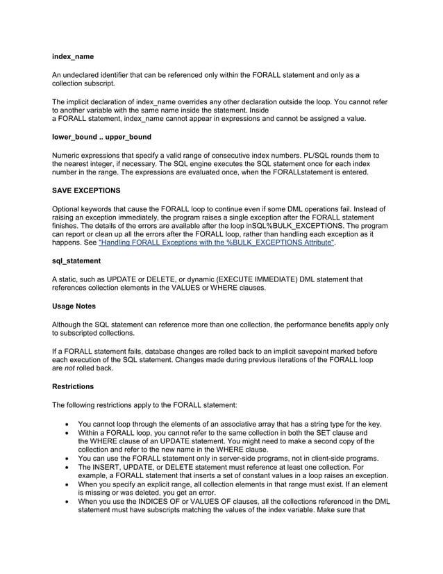 Forall & bulk binds PDF