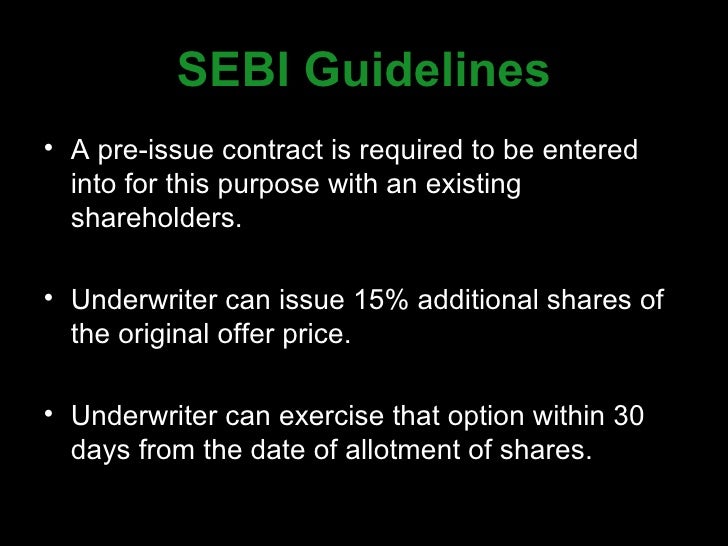 Sebi guidelines for option trading