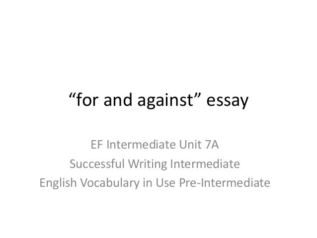 Essay pre intermadiete examples