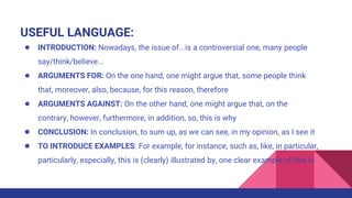 For and against essay | PPTX