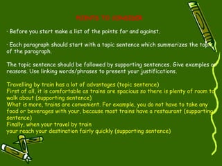 Sentence For Against FOR AND AGAINST ESSAY WRITING FOR INTERMEDIATE | PPT