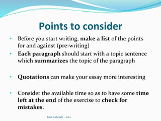 Sentence For Against For and against essays | PPTX