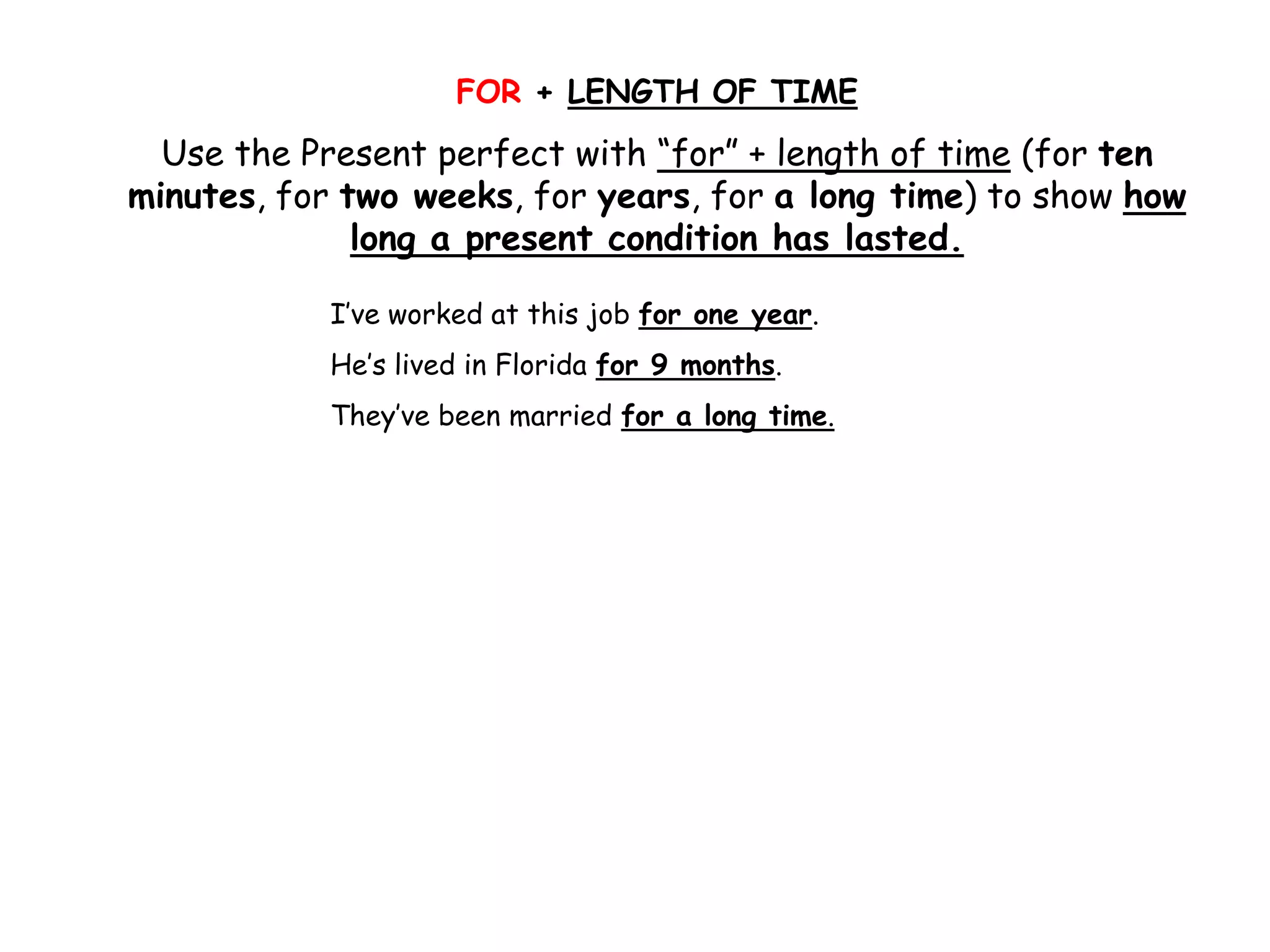 For and since | PPT