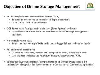 FCI Online Storage management system for | PPTX