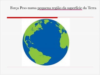 Força Peso numa pequena região da superfície da Terra
 