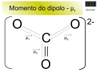 Momento do dipolo -   r C O O O 2-  1    2    3   Clica Enter 