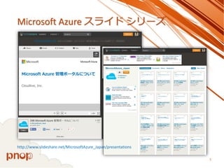 Microsoft Azure スライドシリーズ 
5 
http://www.slideshare.net/MicrosoftAzure_Japan/presentations  