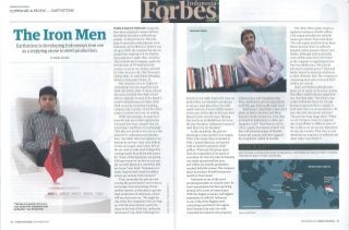 The Iron Men – Earthstone’s Pankaj Shah and Hemanshu Mehta featured in Forbes magazine