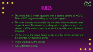 Forbidden Quiz (An NSFW Quiz) 2024, Quiz Club NITW | PPT